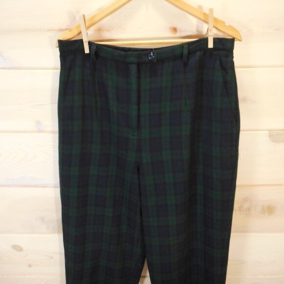 Pendelton Women's size 14 Plaid Pants 100% Virgin Wool Career Church Fully Lined - Picture 3 of 14